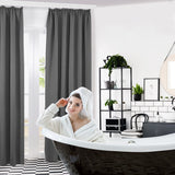 1 x RAW Customer Returns Deconovo Curtains Opaque Curtains with Gathering Tape Thermal Curtain Blackout for Rail Living Room Rail System, 175x140 cm Height x Width , Light Grey, Set of 2 - RRP €26.99