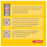 1 x RAW Customer Returns ADLER 2K-PU-Multilack, tile paint matt white, RAL9016 traffic white - 1 kg incl. hardener - tile paint with excellent adhesion properties for various substrates, base and top coat - RRP €37.81