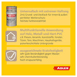 1 x RAW Customer Returns ADLER 2K-PU-Multilack, tile paint matt white, RAL9016 traffic white - 1 kg incl. hardener - tile paint with excellent adhesion properties for various substrates, base and top coat - RRP €37.81