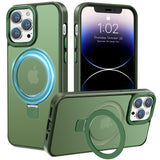 1 x RAW Customer Returns PuyaTeya iPhone 14 Pro Max Case with Invisible Stand with MagSafe Anti-Scratch Anti-Fingerprint Protective Case Matte Translucent iPhone 14 Pro Max Case 6.7 Dark Green  - RRP €20.4