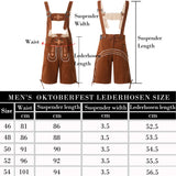 1 x RAW Customer Returns Adisno Lederhosen,Oktoberfest Lederhosen,Men s Lederhosen,Men s Oktoberfest Pants,Men s Oktoberfest Costume,Brown, Embroidered, Flannel Material 50  - RRP €39.34