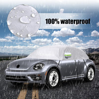 1 x RAW Customer Returns Car Cover Waterproof Replacement for VW Beetle 1998-2019, Sunproof Half Car Cover, Half Garage UV Resistant Half Car Cover Dustproof Snowproof Outdoor Indoor - RRP €46.38