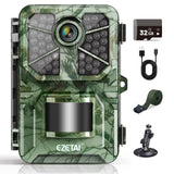 1 x RAW Customer Returns EZETAI Wildlife Camera 2.7K 20MP HD Wildlife Camera with Motion Detector Night Vision 0.2s Fast Trigger Speed IR LEDs 120 Wide Angle IP66 Waterproof Hunting Camera with 32G Memory Card - RRP €23.44