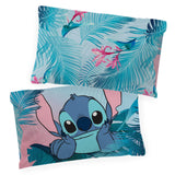 1 x RAW Customer Returns Jay Franco Disney Lilo and Stitch floral bedding for two people - children s bed linen set including 50 x 70 cm pillowcase, machine washable cotton bed linen - RRP €54.47