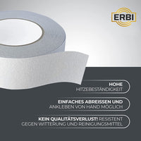 1 x RAW Customer Returns ERBI - Anti-slip adhesive tape 50mm x 20m transparent - waterproof for indoor and outdoor use - anti-slip strips for stairs, ladders, bathrooms - anti-slip strips, anti-slip tape - RRP €29.99