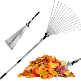 1 x RAW Customer Returns Old Tjikko rake garden, rake, adjustable rake, Gardena leaf rake, metal rake, rake, leaf rake, lawn rake, garden tool - RRP €25.99