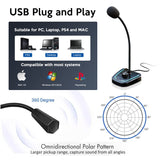 1 x RAW Customer Returns XIAOKOA PC Microphone, USB Condenser Microphone for Computer Laptop PS4, with Volume Switch and 3.5mm Headphone Jack, for Recording Podcasting YouTube Gaming, with LED Light - RRP €19.99