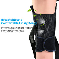 1 x RAW Customer Returns ABYON Articulated Knee Brace for Men and Women, Knee Support with Open Patella and Bilateral Stabilizers to Relieve Knee Pain, MCL, ACL, LCL, Tendonitis, Ligaments - RRP €23.54