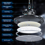 1 x RAW Customer Returns YIQIBRO LED Spotlight 100W 2 Pieces, 10000LM UFO LED Workshop Ceiling Light, 7000K Cold White LED Garage Ceiling Light, IP65 Waterproof LED Spotlight, UFO LED Ceiling Light for Garage Warehouses Factory Gym - RRP €52.02