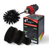 2 x RAW Customer Returns Kornely Premium Drill Brush Ultra Stiff Black Pack of 5 Professional Power Scrubber Does Not Scratch Surfaces Suitable for Cleaning Grill, Stone, Brick, Outdoor Tiles, Heavy Duty Tasks - RRP €58.6