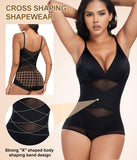 1 x RAW Customer Returns Niwicee Shapewear Women s Tummy Control Bodysuit Figure-Shaping Shaping Bodysuits Seamless Body Shaper Adjustable Shoulder Strap Tummy Control Underwear Waist Shaper Jumpsuit-Black-L - RRP €36.99