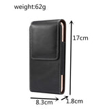 1 x RAW Customer Returns Baiyian Vertical Belt Bag Holster Belt Case Genuine Leather Case for Nokia 2.4, Samsung Galaxy A72, Xiaomi Mi 11 Pro  - RRP €14.98