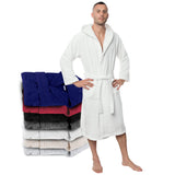 1 x RAW Customer Returns Twinzen men s bathrobe - XL - white - 100 cotton 350g m OEKO-TEX certified - bathrobe with hood, 2 pockets, belt - RRP €34.27