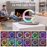 1 x RAW Customer Returns Atmosphere Lamp with 15W Wireless Charger, Bedside Lamp with Bluetooth Speaker, Dazzling Running Light, 13 Modes, Smart Lights for Adults and Kids, Bedroom Gift - RRP €31.0