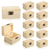 1 x RAW Customer Returns prota Mini Treasure Chest, 12 Pieces Treasure Chests Treasure Chest Children s Birthday Treasure Chest without Engraving Wooden Box with Lid for Painting and Crafting Birthday DIY - RRP €22.78