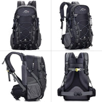 1 x RAW Customer Returns A AM SeaBlue Waterproof Hiking Backpacks 40L Lightweight Outdoor Backpack Trekking Backpacks Men Women Travel Backpack for Climbing Camping Riding Sports Travel Fishing Leisure Day Tours, Black - RRP €43.99