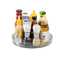 5 x Brand New Shinepine Lazy Susan Turntable Storage, Rotating Spice Rack for Cabinet Refrigerator, Plastic Storage Tray 27cm x 4.3cm Transparent - RRP €85.7