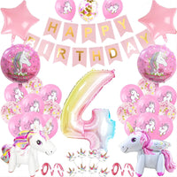 5 x Brand New Digital Aluminum Foil Girls Birthday Kids Balloon Set 4 Year  - RRP €102.0