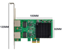 1 x RAW Customer Returns Dual-Port 2.5GBase-T PCIe Network Adapter RTL8125B 2500 1000 100Mbps PCI Express Gigabit Ethernet NIC Card RJ45 LAN Controller - RRP €47.39