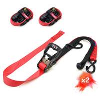 1 x RAW Customer Returns MAGMA 2 x Ratchet Tie Down Straps with Hooks and Gaza Strip for Motorcycle, Adjustable 1.8 m, Width 3.8 cm, 750 kgf Unit, Blade, Tie Down Straps and Trailer Hitch Boat Quad ATV - RRP €30.49