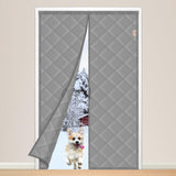 1 x RAW Customer Returns Yotache Magnetic Thermal Insulation Curtain for Doors, Thermal Door Curtain 100 x 210 cm Windproof Thermal Insulation for Balcony Door, Oxford Cloth with Polyester Cotton Warm Winter - RRP €43.99