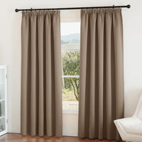 1 x RAW Customer Returns PONY DANCE Set of 2 Curtains Opaque Ruffle Tape Curtains Children s Room Boy Thermal Curtain Opaque Blackout Curtains, H 228 x W 167 cm, Cappuccino - RRP €51.95