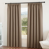 1 x RAW Customer Returns PONY DANCE Set of 2 Curtains Opaque Ruffle Tape Curtains Children s Room Boy Thermal Curtain Opaque Blackout Curtains, H 228 x W 167 cm, Cappuccino - RRP €51.95