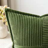 1 x RAW Customer Returns MIULEE Set of 2 Corduroy Cushion Covers Velvet Cushion Soft Throw Pillow Decorative Pillowcase Modern Cushion Cover Sofa Cushion Decorative Pillow Couch Cushion for Living Room Bedroom 40 x 60 cm Matcha Green - RRP €28.99