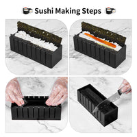 1 x RAW Customer Returns MLRYH Sushi Maker Kit Sushi Maker 12 Pieces Plastic Premium Set Sushi Tool Set Sushi Rice Roll Molds DIY Sushi Roller Tool for Beginners at Home. - RRP €20.64