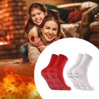 2 x Brand New Self-Heating Socks, Heated Socks, Magnetic Socks, Tourmaline Self-Heating Socks, Thermal Socks for Men Women, Tourmaline Socks for Camping, Hiking, Fishing, Cycling, 2 Pairs White, Red  - RRP €60.0