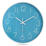 1 x RAW Customer Returns Lafocuse Blue Modern Wall Clock Silent 30cm, 3D Numbers Without Ticking Noise, Quartz Wall Clock Analogue Easy to Read Decoration for Living Room Children s Room School Kitchen Office - RRP €19.15