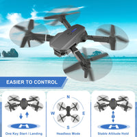 6 x RAW Customer Returns Drone with camera HD 4K, RC foldable FPV WiFi live transmission drone for children beginners, 2 batteries, long flight time, headless mode, trajectory flight, obstacle avoidance, one key start landing, headless mode - RRP €278.28