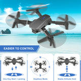 6 x RAW Customer Returns Drone with camera HD 4K, RC foldable FPV WiFi live transmission drone for children beginners, 2 batteries, long flight time, headless mode, trajectory flight, obstacle avoidance, one key start landing, headless mode - RRP €278.28