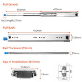 1 x RAW Customer Returns GETLITOOL 1 pair 2 pieces heavy-duty drawer rail 450 mm, heavy-duty drawer slides, full extension with lock-in out locking function, heavy ball bearing drawer rails including lock, load capacity up to 120 KG - RRP €49.4