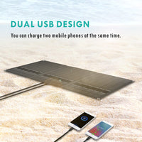 1 x RAW Customer Returns 40W Portable Solar Panel Charger, Foldable IP65 Waterproof Solar Panel with 3-Ports USB Type-C DC, Outdoor Solar Charger Compatible with Cell Phone, Portable Power Station, Camping and Garden - RRP €59.99