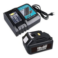 1 x RAW Customer Returns Replacement for Makita battery 5.0Ah 18v Li-Ion with charger 3A DC18RC with charging indicator for Makita battery 14.4V 18V BL1830 BL1840 BL1850 BL1815 BL1430 LXT400 tool battery 5.0ah DC18RC  - RRP €39.92