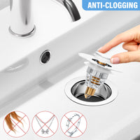 10 x RAW Customer Returns Zrebcley 27-41 MM Stainless Steel Sink Cover, Universal Pop Up Odor Resistant Sink Drain with 2 Seals, Drain Plug Stainless Steel with Anti-Clogging Filter - RRP €80.5