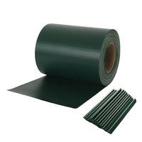 1 x RAW Customer Returns NAIMORUI privacy film privacy strip garden privacy fence incl. 20 fastening clips 450g m - double rod mats for garden fence, balcony 19cm 35m green - RRP €26.21