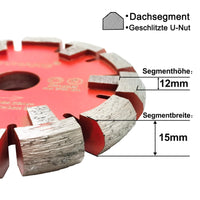 1 x RAW Customer Returns GVHAKG Tuck Point Diamond Blade for Very Hard Concrete Floors and Removal, 120mm for Concrete Repair, 22.23mm Axle Bore, T-Shape Segmented, Premium Grade for Dry Cutting 120mm x 15mm  - RRP €89.75