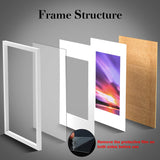 1 x RAW Customer Returns A4 Wooden Photo Frame with A5 Stand, A4 Photo Frames with Stand for Hanging on Table or Wall, A4 White Picture Frame with Plexiglass Window, White - RRP €20.4