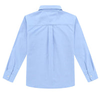 1 x RAW Customer Returns BIENZOE Boys School Uniform Long Oxford Shirt Pack Blue Size 6 - RRP €27.99