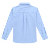 1 x RAW Customer Returns BIENZOE Boys School Uniform Long Oxford Shirt Pack Blue Size 6 - RRP €27.99