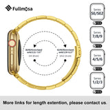 1 x RAW Customer Returns Fullmosa Metal Bracelet for Apple Watch SE Strap 40mm 41mm 38mm Women Men, No Tool Required Bands for iwatch SE series 9 8 7 6 5 4 3 2 1, Slim Women Bracelet, Gold - RRP €27.89