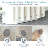 1 x RAW Customer Returns ZARCKER Shower Curtain Weights, Silicone Coated Strong Shower Curtain Magnets, Never Broke, Never Rust, No Noise, Heavy, Prevents Shower Curtain Blowing Gray, 5 Pairs  - RRP €27.22