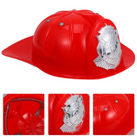 4 x Brand New Gadpiparty Fireman Hat Role Play Toy Fancy Dress Fireman Red Plastic Hat Firefighter Helmet Accessories For Halloween Role Play Christmas Party Favors Accessories Red - RRP €65.04