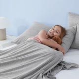 1 x RAW Customer Returns Marchpower cooling blanket 130 x 170cm, light summer blanket with Japanese Arc-Chill Q-Max 0.5 cooling fibers, absorbs body heat, 2 in 1 double-sided children s blanket, sofa blanket, travel blanket - gray - RRP €34.19