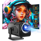 1 x RAW Customer Returns Mini Projector 4K, Native 1080P Mini Projector with WiFi 6, BT5.0 Android 11.0 OS, Portable Projector Automatic Keystone Correction 10000 Lumens150 Inch Screen 180 Degree Rotation - RRP €106.07