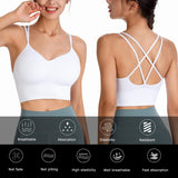 1 x RAW Customer Returns HANERDUN Women s Sports Bra Yoga Bra with Padded Seamless Without Underwire and Gives Good Support Breathable Strap Design and Medium Strength for Fitness Running Jogging - RRP €30.24