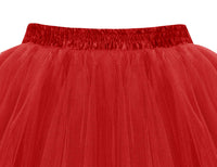 1 x RAW Customer Returns Homrain Tutu Tulle Skirt Women s Tutu Skirt Festive Tulle Party Dress Ballet Firt Tulle Dance Dress Underdress Carnival Costume Crinoline Petticoat for Rockabilly Dress Red L - RRP €20.51