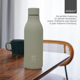 1 x RAW Customer Returns NAQULA stainless steel drinking bottle grey stone grey 550ml, leak-proof water bottle suitable for carbonated drinks , BPA-free, with a modern, minimalist design for indoor and outdoor use. - RRP €14.99